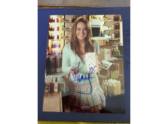 Signed 8 X 10 Glossy Photo Of Lindsay Lohan - Kady From Mean Girls