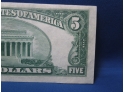 1953 Red Seal United States Note $5 Dollar Bill AU