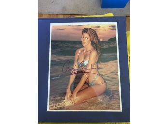 Signed 8 X 10 Glossy Photo Of Angie Everhart - Model And Actress