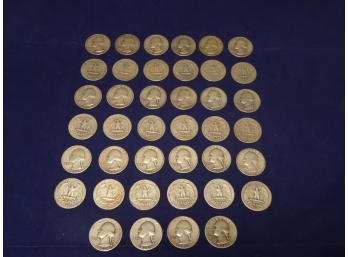 $10 Roll Of 40 Silver Washington Silver Quarters Mixed Dates