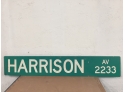HARRISON AVE Metal Sign