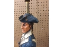 Vintage Blue And White Revolutionary War Soldier Lamp