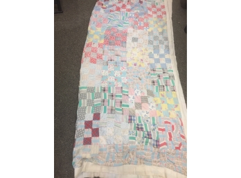 Antique Handmade Quilt- With Damage And Ware