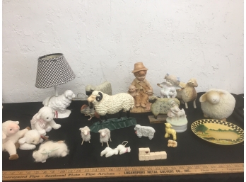 Cast Iron Sheep Door Stop And A Herd Of Sheep Items