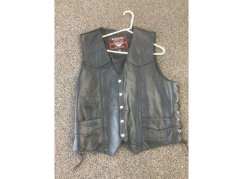 Interstate Leather Vest- Large Excellent Condition- - AURORA PICK UP