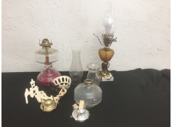 Vintage Oil Lamp Pieces