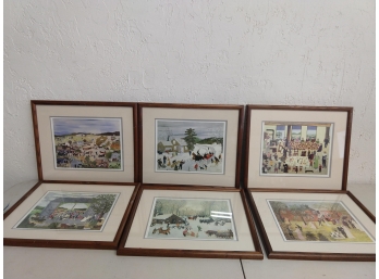 Grandma Moses Framed Prints Sets, The Seasons AURORA PICK UP