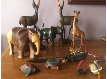 Wooden Hand Carved African Animal Assortment