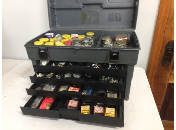 Large Tackle Box Filled With Screws And More