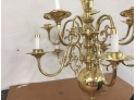 10 Light Chandelier With Glass Covers And Shades