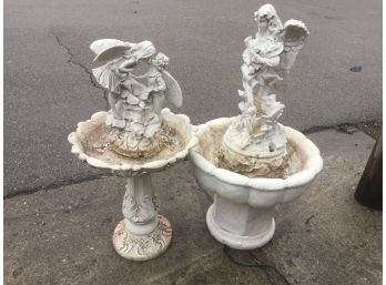 2 Outdoor Fountains, Not Concrete Heavy Duty Outdoor Plastic