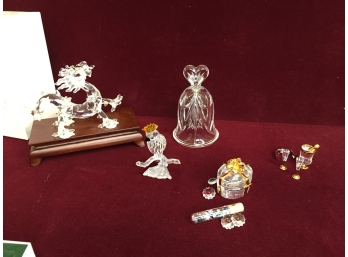 Swarovski Crystal, Cockatoo, Zodiac Dragon- Mounted, And  Miniatures.