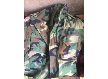 5 Piece Army Uniforms, 1 Jacket, 1 Button Up Shirt, 2 Pants 1 Rain Pants