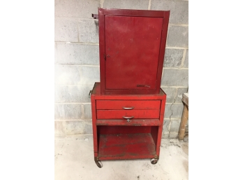 Metal Tool Box And Wall Cabinet