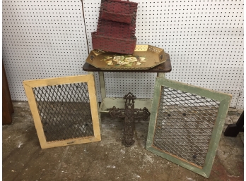 Vintage Variety- Metal Tray, Side Table And More