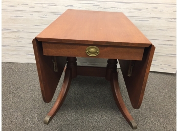 Vintage Drop Leaf Table With Drawer
