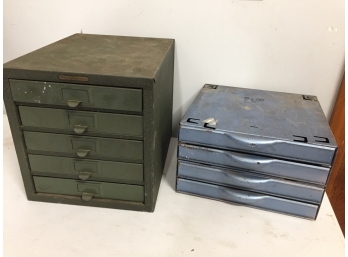2 Metal Drawer Cases/ Boxes