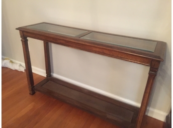 Entry/sofa/ Library Table With Glass Top