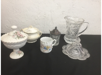 Vintage Heavy Pitcher Serving Pieces And More