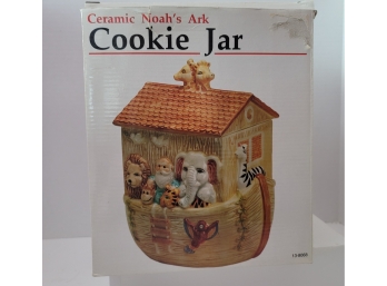 I'd Use This Adorable Jar In A Nursery! Vintage Noah's Ark Ceramic Cookie Jar