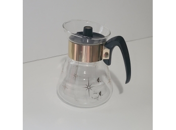 WELL HELLO Vintage Corningware Coffee Pot With Midcentury Gold Starbursts