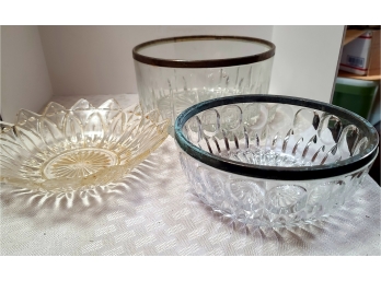 Vintage Crystal And Glass Bowls PICKUP ONLY