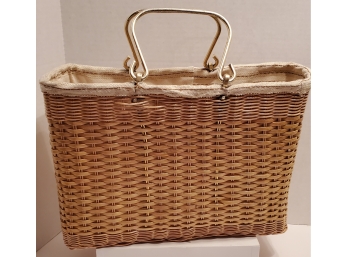 Vintage Wicker Tote PICKUP ONLY
