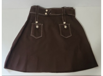 Adorable 1960s Flared High Waisted Mini Skirt