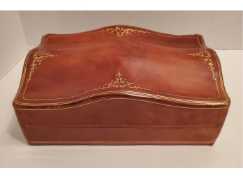 LOOK AT THIS BEAUTY! Vintage 1960s Italian Leather Jewelry Box