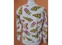 Retro Pizza Hot Dog Fries Sweatshirt NWOT