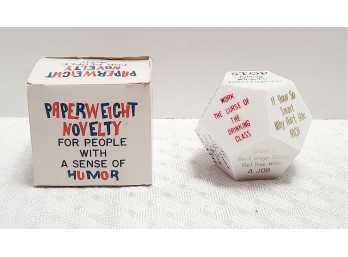 FUN 1950s Novelty Paperweight With Box