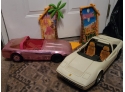 1980s Barbie Ferrari And Corvette And Tiki Platform PICKUP ONLY