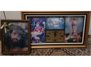 Gloriously Kitschy Midcentury Holographic Religious Art PICKUP ONLY