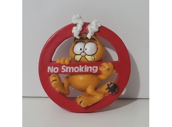 Vintage Garfield Says NO SMOKING Small Wall Hanger