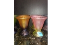 12 Glasses Dickey Glass & Co. Hand Painted Dessert Cups