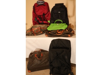 Luggage Assortment # 2 - Green Tote & Red Bag
