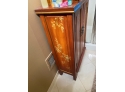 Painted Double Door Side Cabinet With Floral & Butterfly Motif  - Interior Shelf 32 1/2' H X 23 1/2' X 11 12'