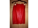 Giovinezza Moda Two Piece Suit Size 6 - Red Leather