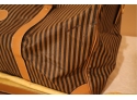 Vintage Fendi Striped Coated Canvas Travel Duffel Bag