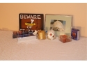 Assortment Of Decorative Items & Candles -  Measurements In Photo