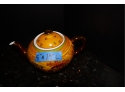 Mustard Yellow Tea Set  Decorated With Figural Scenes - Blue Stamp - Measurements In Photos