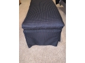 Upholstered Bench 18' X 19' X 44' - Navy With Ivory Details