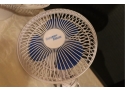 Pair Of Portable Fans (One Standing On Base 10' H (Max) One Clip-On )