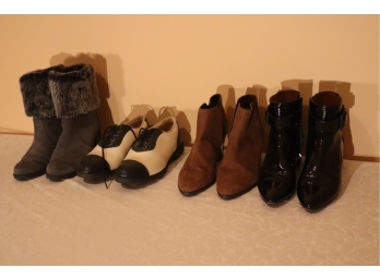 4 Pairs Of Ladies Shoes/Boots Including Bowling Shoes - Foot-Joy TCX & Aquatalia