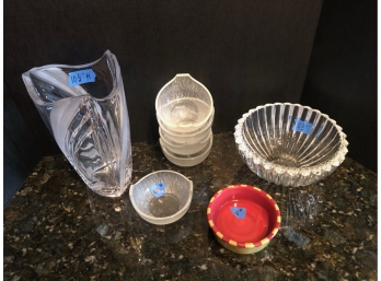 Decorative Glassware  - Measurements And Makers On Photos