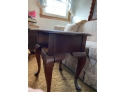 Small Dark Wood End Table With Drawer
