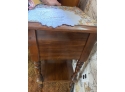Dark Wooden End Table With Custom Top Surface