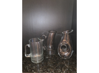 3 Pitchers -Please View Photos For Measurements & Makers Marks