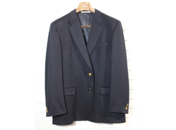 Hickey-Freeman Mitchells Westport 100% Cashmere Solid Blue Jacket - Size 44