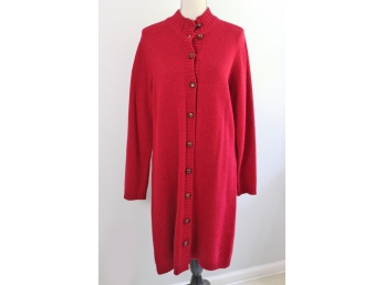 Women's Orvis 100% Shetland Wool Long Cardigan Size M